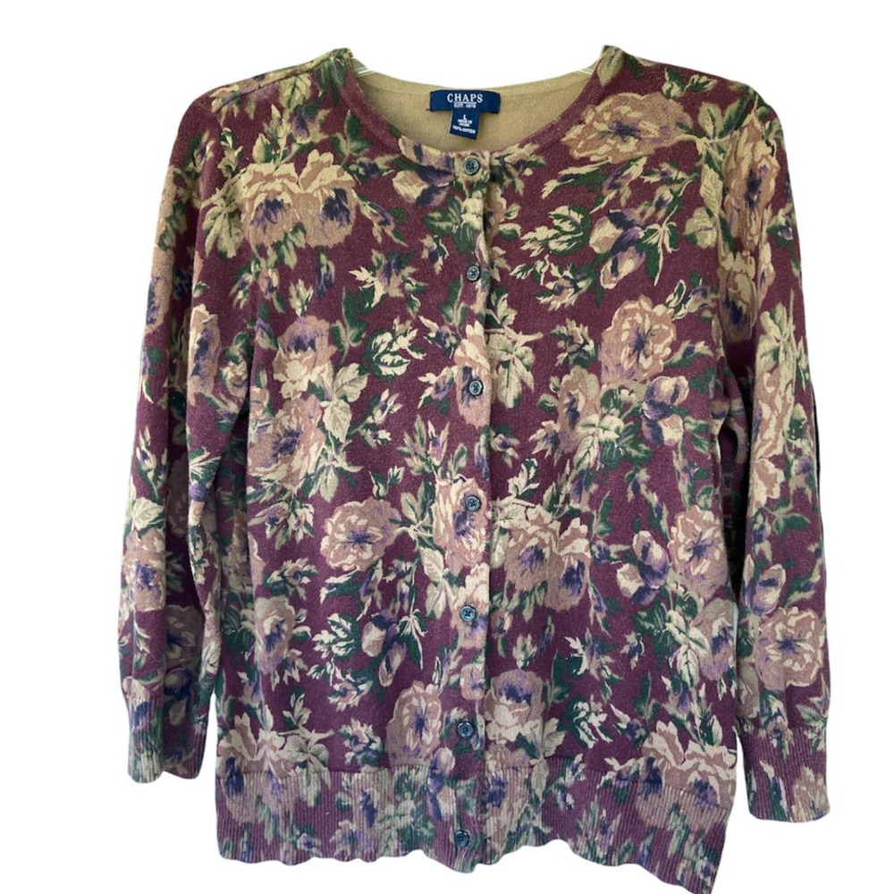 Ralph Lauren Chaps floral cardigan.